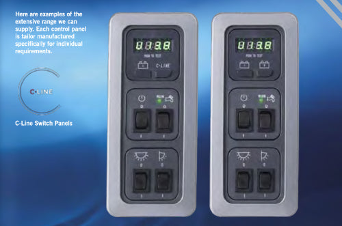 Control Panels 12v System & 12v water pump on off Switches - cccampers.myshopify.com