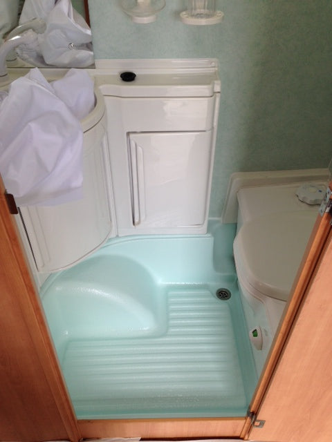 6.7 Expert Repair Service for Broken or Cracked Bathroom Shower Trays in Caravans and Motorhomes - cccampers.myshopify.com