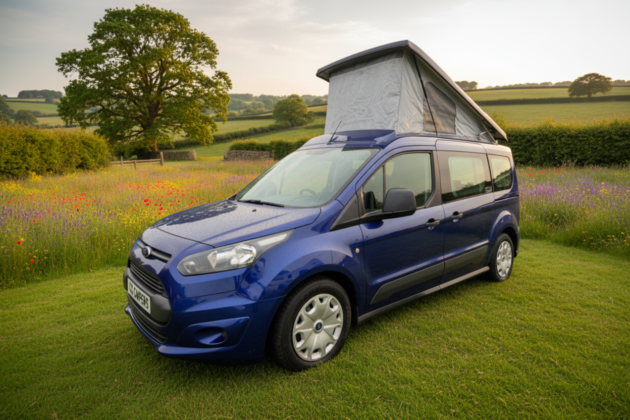 Ford Tourneo Connect MPV Campervan Conversion – Side Kitchen, M1 Bed, Fridge & Leisure Battery