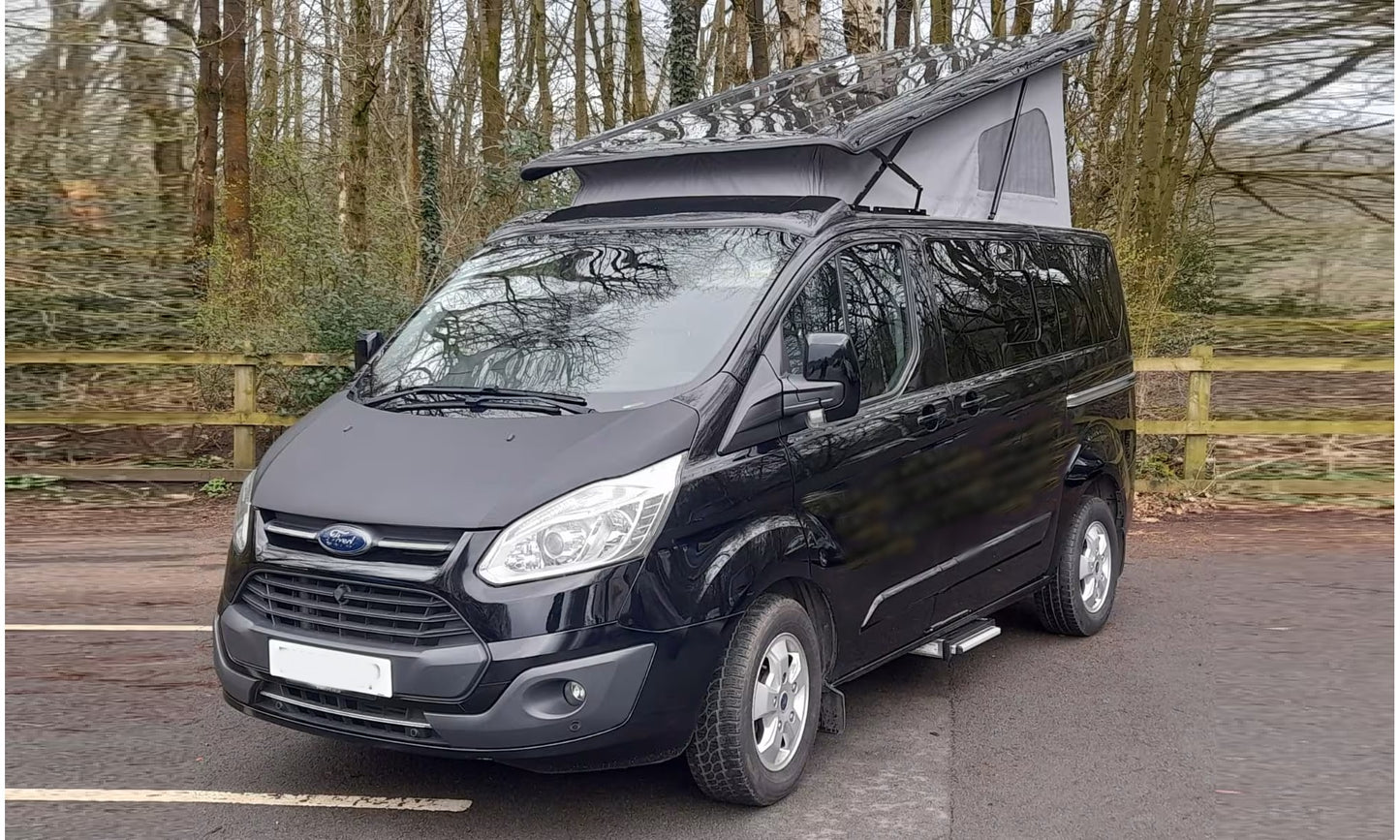 Ford Transit Custom Campervan Conversion – Pullout Side Bed and Side Kitchen Open Living Layout, Endless Adventures!
