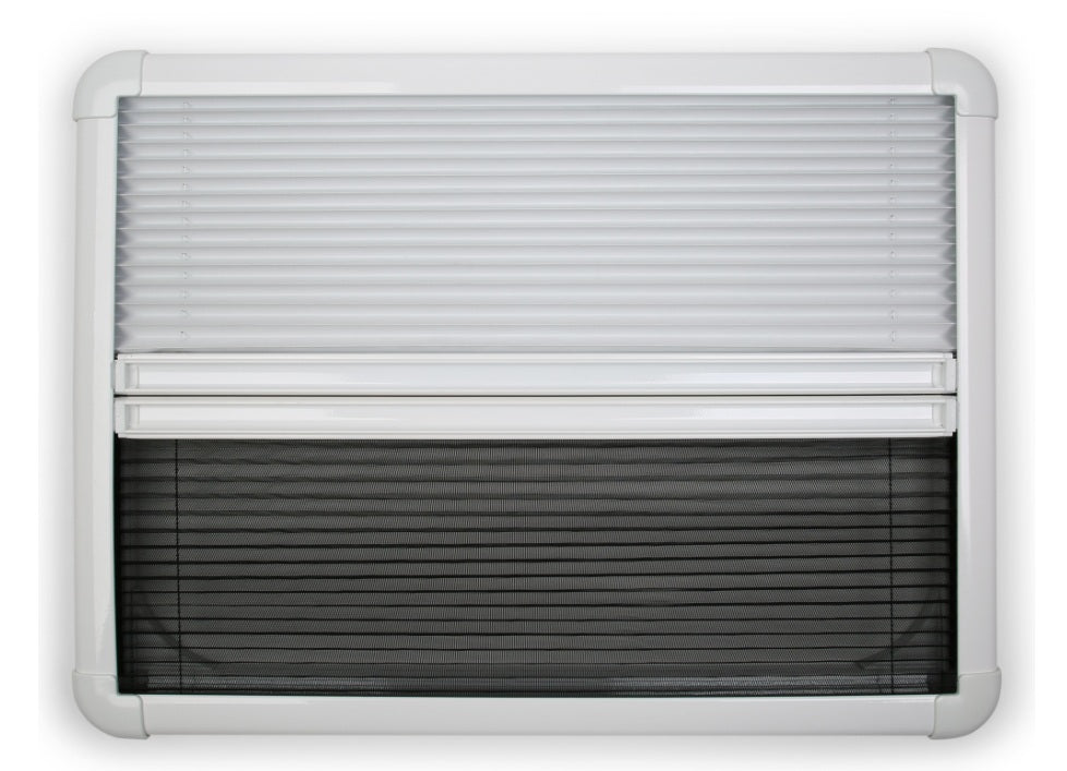 Top-Hinged Aluminium Cassette Window with Blackout Blind & Flyscreen | Campervan Upgrade