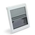 White square ventilation vent grille with horizontal slats