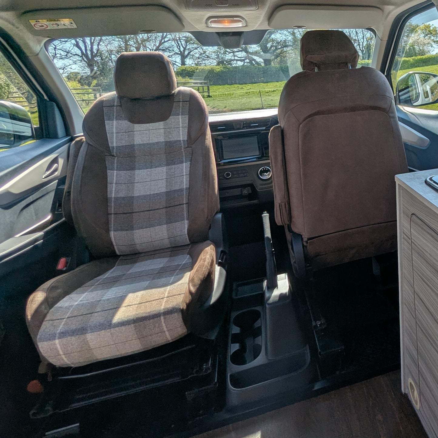 Maxus eDeliver 3 Passenger Seat Swivel Plate with Centre Console Modification Fully Fitted by CCCAMPERS
