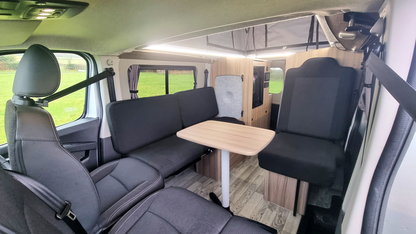 The Flagship Witley Twin-Bed Campervan Conversion with Toilet for Renault Trafic : Available with 4, 5, or 6 Travelling Seats
