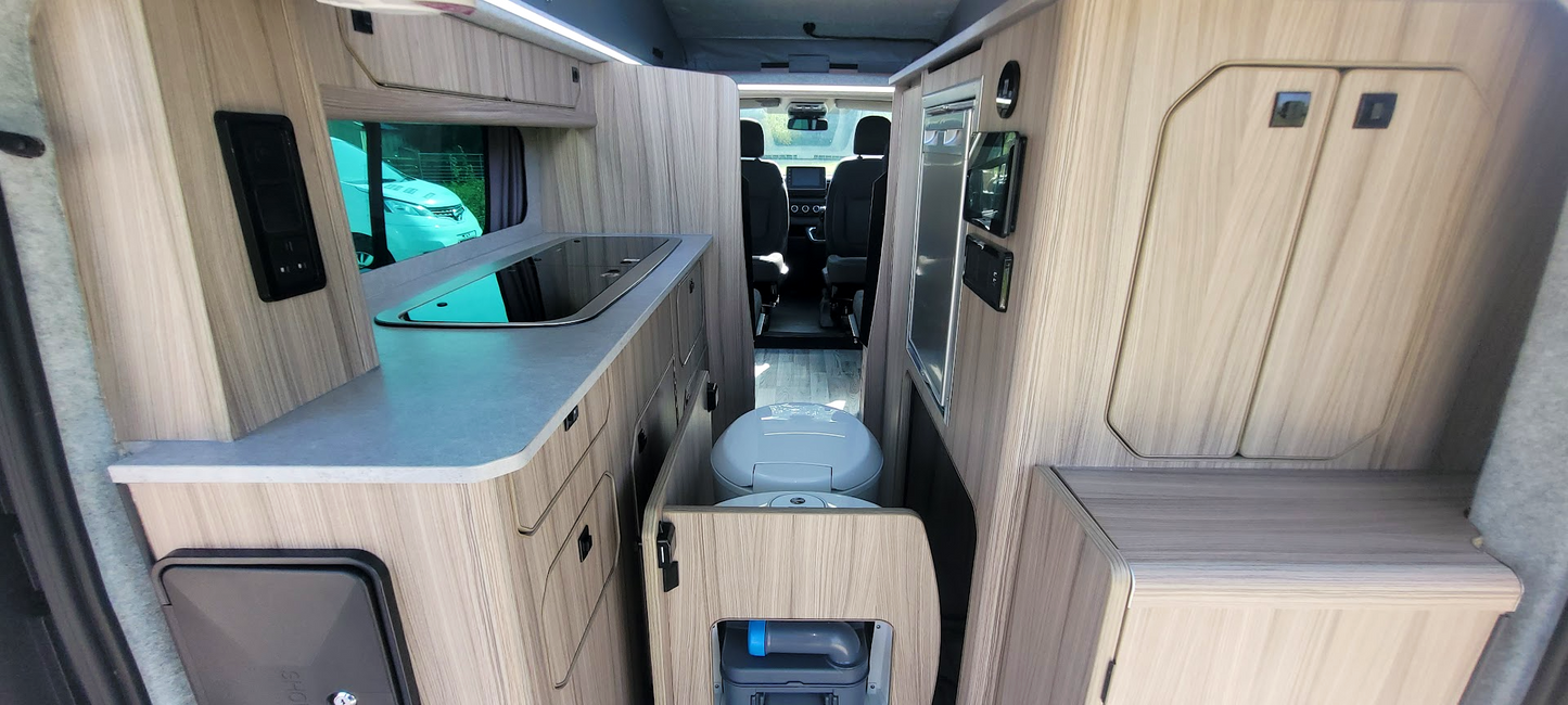 The Flagship Witley Twin-Bed Campervan Conversion with Toilet for Renault Trafic : Available with 4, 5, or 6 Travelling Seats
