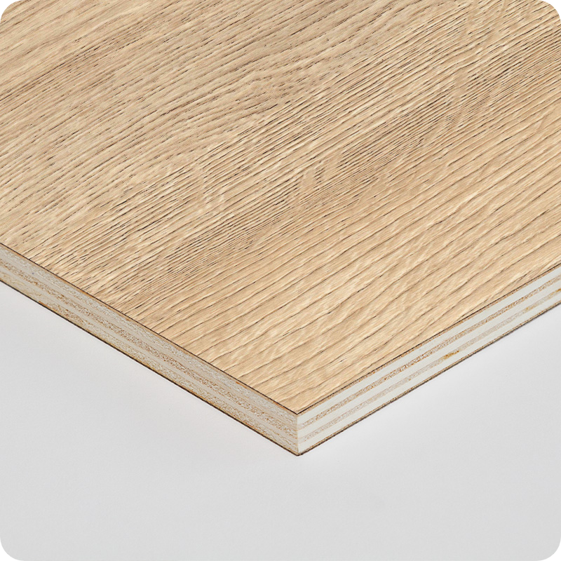 Light wood finger-jointed worktop panel with visible layered edge detail