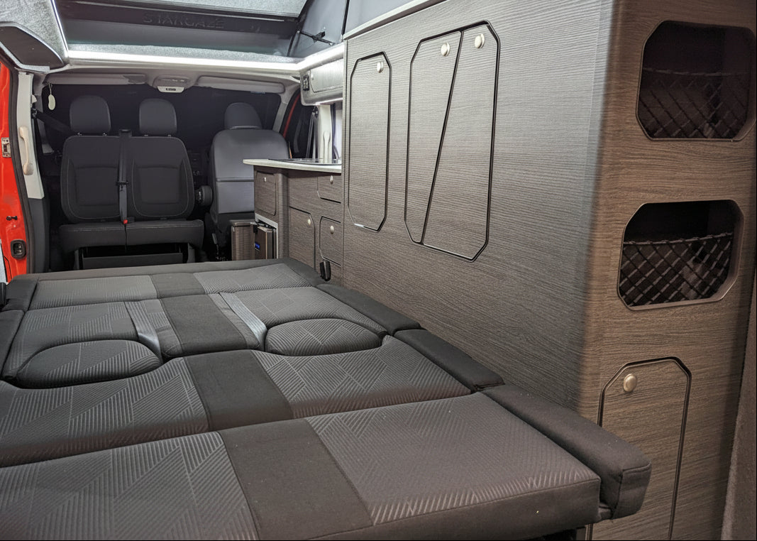 The Shelsley Solo or Duo Camper Van Conversion for the 2013 on Ford Transit Custom and 2024 all New Volkswagen Transporter T7