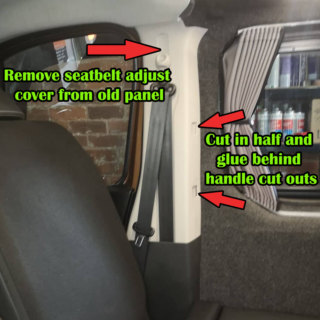 Genuine X82 Renault Trafic - Vauxhall Vivaro - Nissan NV300 - Fiat Talento B Post Trims uncut for bulkhead delete 2014+ - cccampers.myshopify.com