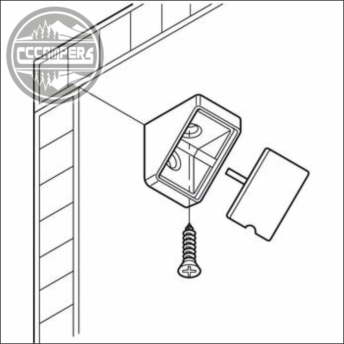 Light Brown Corner Joint with Cover Conectors x 20 pcs - CCCAMPERS