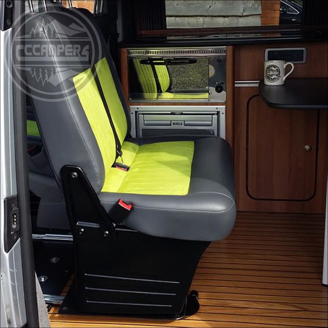 Volkswagen T5 T6 Transporter caravelle double swivel seat base UK made - cccampers.myshopify.com