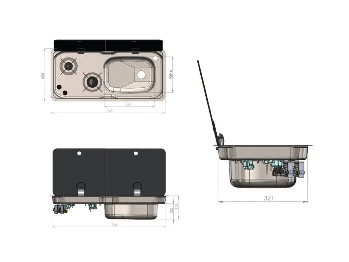 Tailored Kitchen Solutions: Your Choice of CCCAMPERS' Customisable Cooking and Sink Options - cccampers.myshopify.com