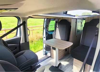 The Flagship Witley Twin-Bed Campervan Conversion with Toilet for Nissan Primastar : Available with 4, 5, or 6 Travelling Seats