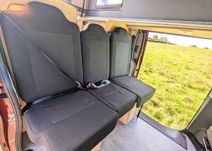 The Flagship Witley Twin-Bed Campervan Conversion with Toilet for Nissan Primastar : Available with 4, 5, or 6 Travelling Seats
