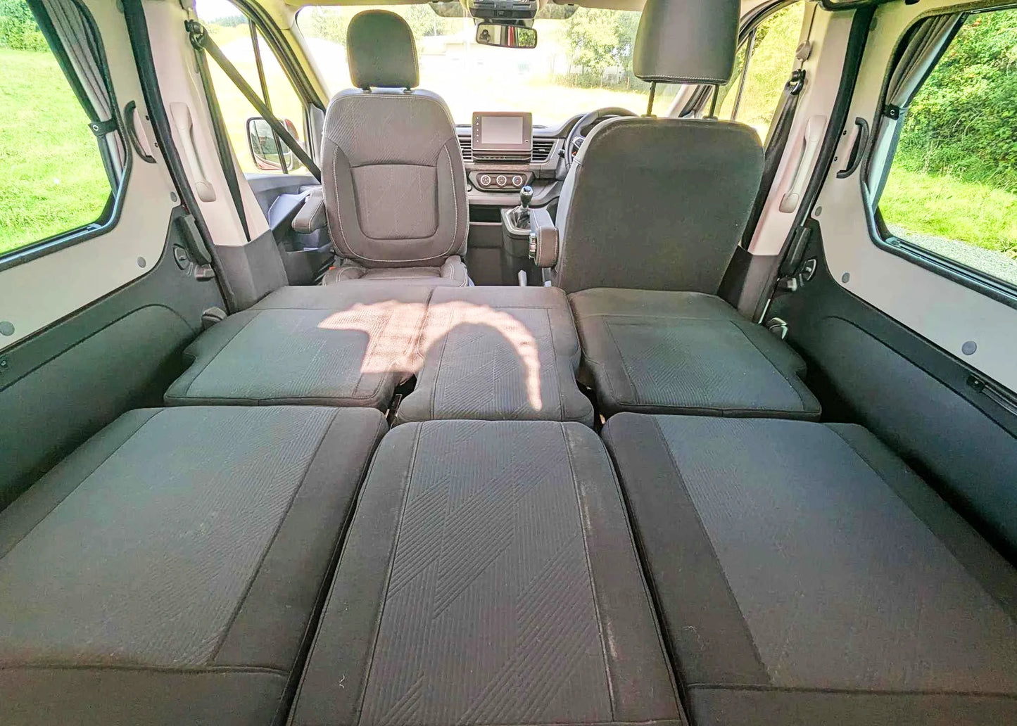 The Flagship Witley Twin-Bed Campervan Conversion with Toilet for Nissan Primastar : Available with 4, 5, or 6 Travelling Seats