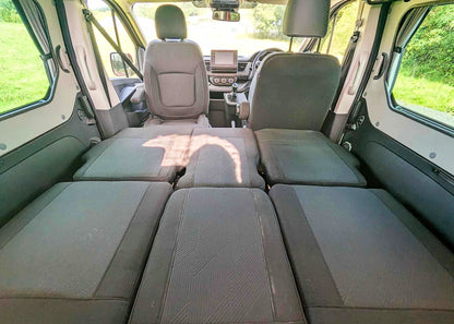 The Flagship Witley Twin-Bed Campervan Conversion with Toilet for Nissan Primastar : Available with 4, 5, or 6 Travelling Seats
