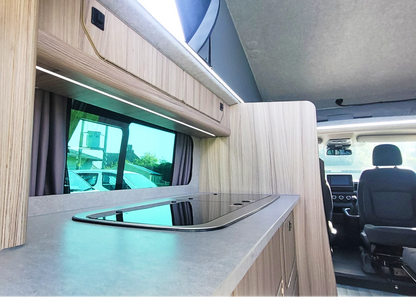 The Flagship Witley Twin-Bed Campervan Conversion with Toilet for Nissan Primastar : Available with 4, 5, or 6 Travelling Seats