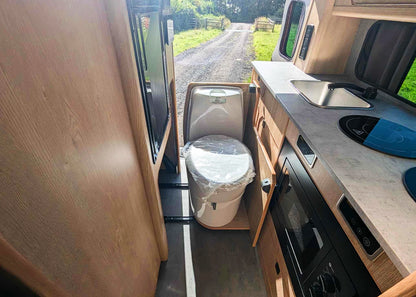 The Flagship Witley Twin-Bed Campervan Conversion with Toilet for Nissan Primastar : Available with 4, 5, or 6 Travelling Seats