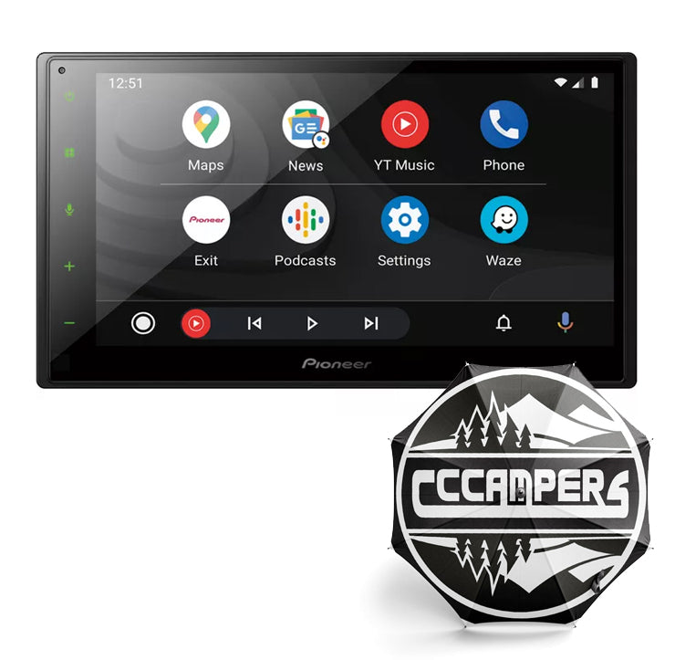Pioneer Stereo upgrade 6.8" Capacitive Touchscreen Apple CarPlay Android Auto DAB/DAB+ Digital Radio Bluetooth Mechafree Spotify - cccampers.myshopify.com