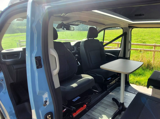 Renault Trafic 2014+ (3rd Gen X82) Camper Van Front Seat Swivel Plates Fully Fitted - cccampers.myshopify.com
