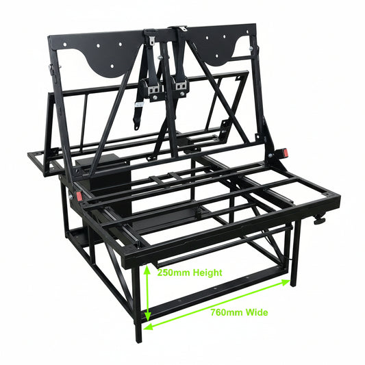 Bliss 1100mm Rock and Roll Seat Bed – M1 Crash-Tested, Gas Locker | Campervan Double Bed