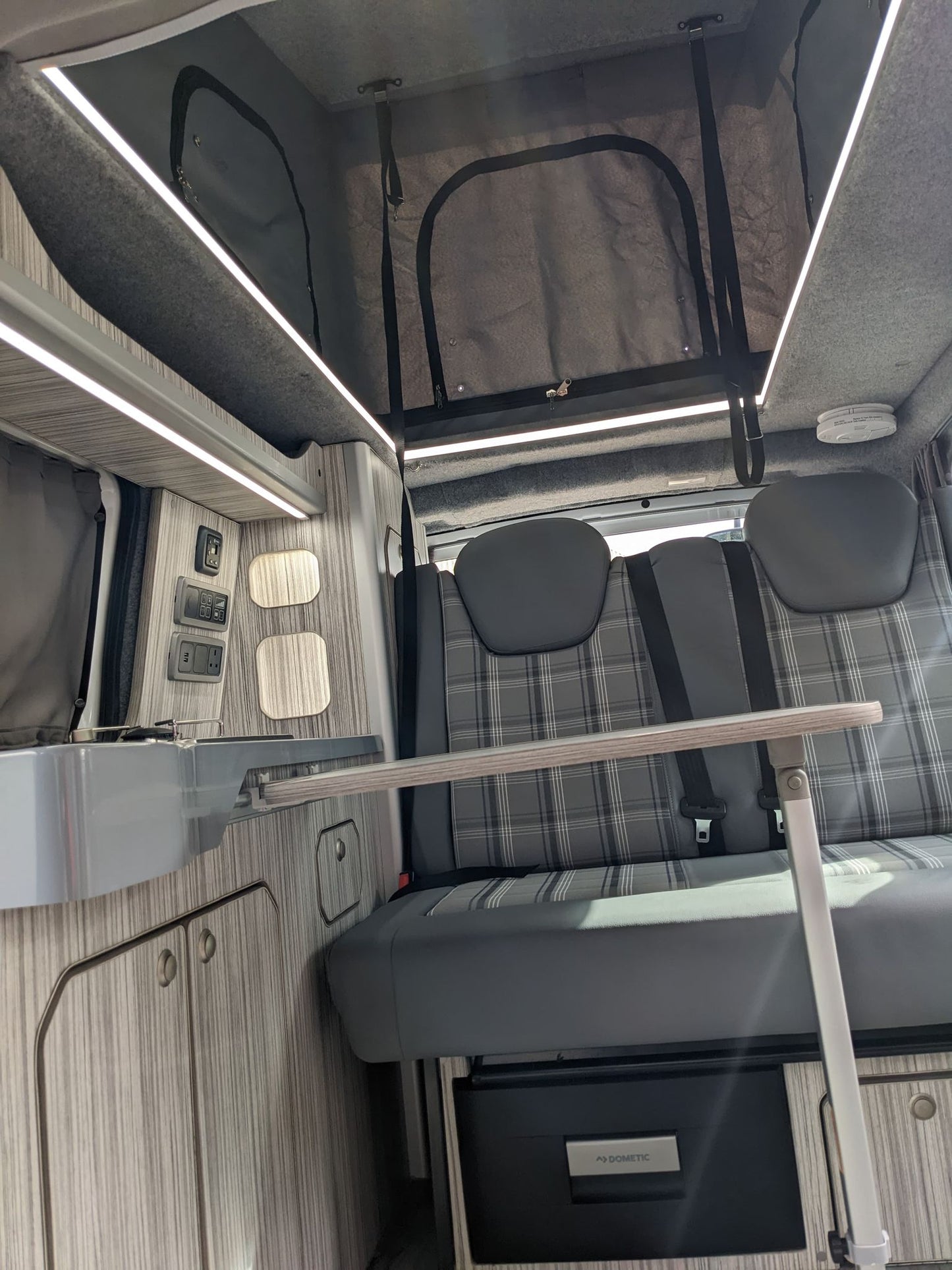 Pre converted Camper/ Van Re-trimming van after installing STARGAZE Pop Up / Elevating Roof - cccampers.myshopify.com