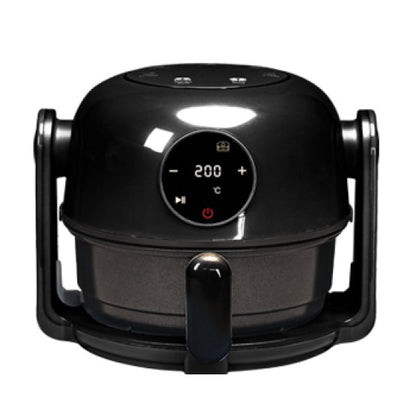 PLS 2-in-1 Digital Air Fryer and Hob in Shaddow Black – 800W low wattage campervan cooker with 180° reversible flip design, campsite hook-up safe. in air fryer cooking mode