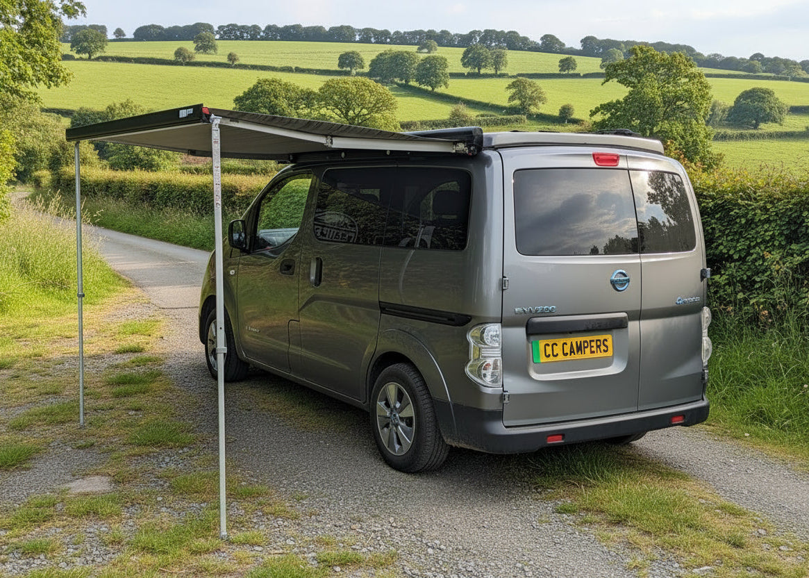 Nissan NV200 & eNV200 Fiamma F45s 230cm Awning – Black Case | Fully Fitted | CCCampers