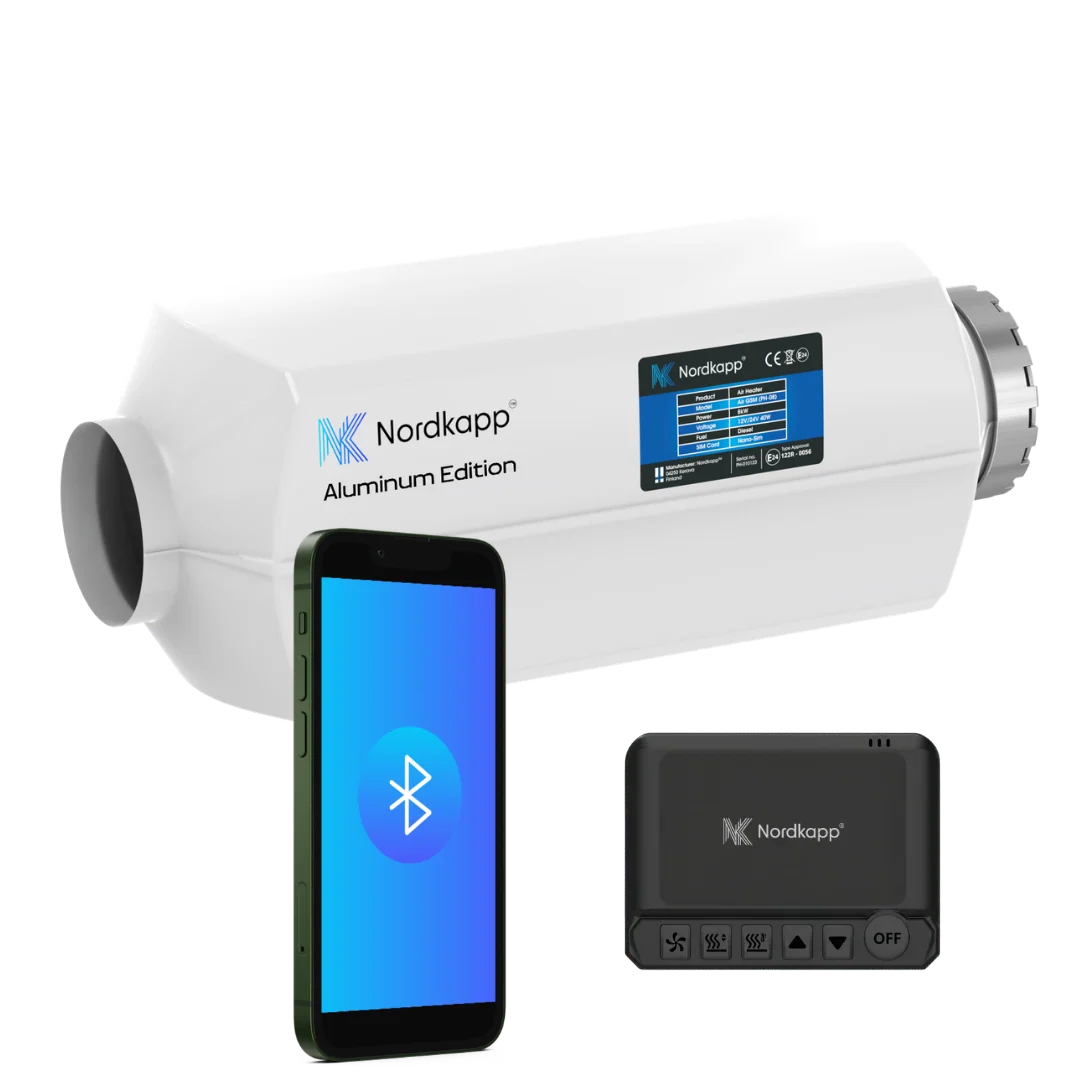 Pre-order Nordkapp Air Bluetooth Diesel Air Heater Gen 3 Fitted Package, 2/5/8kW, 12V/24V