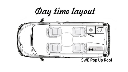 The Flagship Witley Twin-Bed Campervan Conversion with Toilet for Renault Trafic : Available with 4, 5, or 6 Travelling Seats