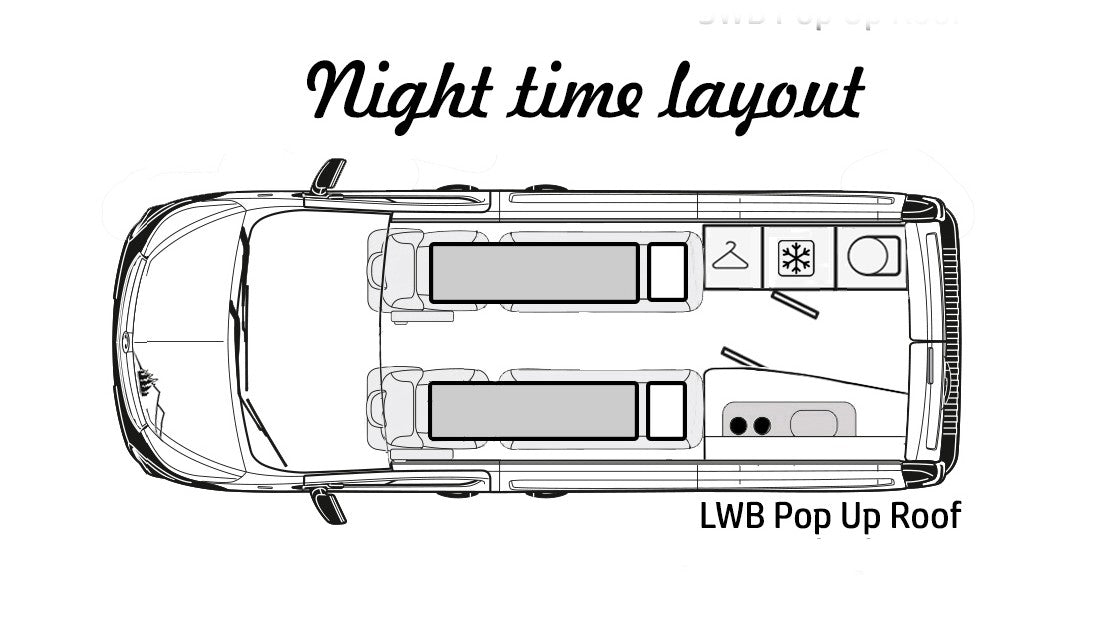 The Flagship Witley Twin-Bed Campervan Conversion with Toilet for Renault Trafic : Available with 4, 5, or 6 Travelling Seats