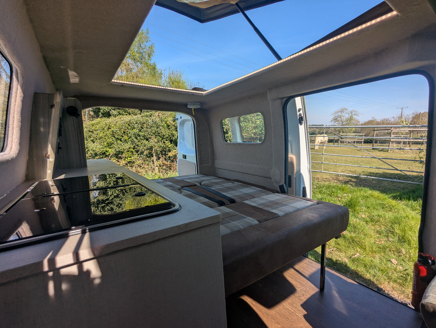 Upgrade your SAIC Maxus eDeliver 3 campervan with the Stargaze Rear Elevating Roof and optional window installation. Enhance headroom, ventilation, and natural light for a more comfortable and spacious adventure. Professionally fitted with high-quality materials.
