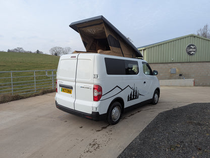 Upgrade your SAIC Maxus eDeliver 3 campervan with the Stargaze Rear Elevating Roof and optional window installation. Enhance headroom, ventilation, and natural light for a more comfortable and spacious adventure. Professionally fitted with high-quality materials.