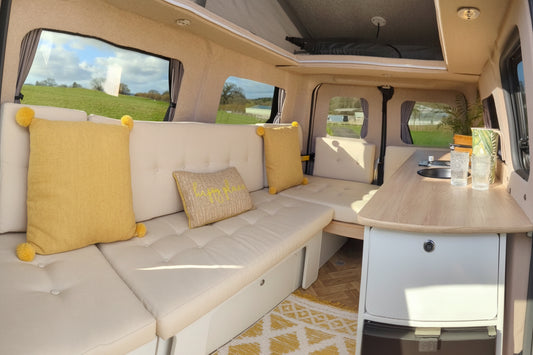 Ford Transit Custom (2012-2023)  L-Shaped Campervan Conversion | Side Kitchen & 50L Fridge