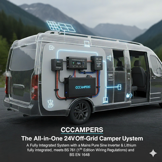 The All-in-One 240v Off-Grid Campervan Power Upgrade A Fully Integrated System with a Mains Inverter & Lithium Battery