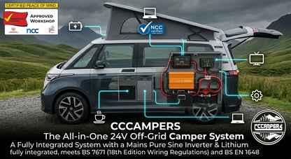 320Ah Lithium Battery & 3000W Inverter System | Off-Grid Campervan Power | UK Fitted by CCCAMPERS