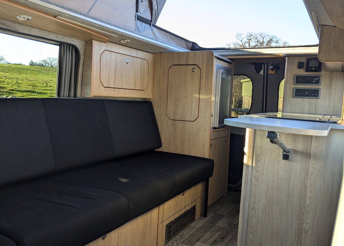 The Flagship Mamble Renault Trafic Campervan Conversion —Side Lounge | CCCAMPERS