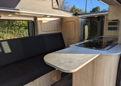 The Flagship Mamble Nissan Primastar Campervan Conversion —Side Lounge | CCCAMPERS