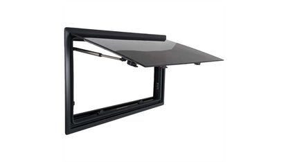 Top-Hinged Aluminium Cassette Window with Blackout Blind & Flyscreen | Campervan Upgrade