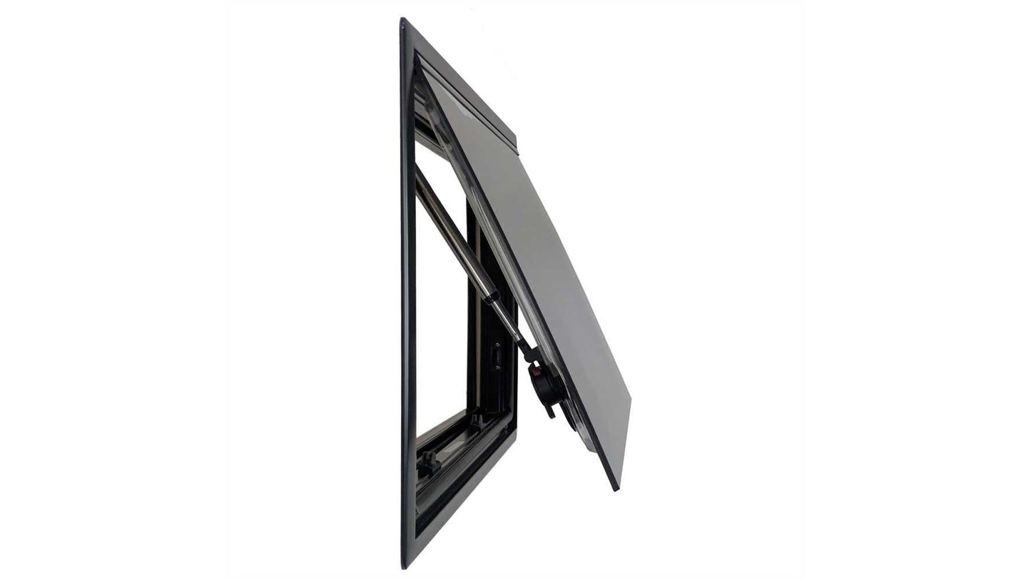 Top-Hinged Aluminium Cassette Window with Blackout Blind & Flyscreen | Campervan Upgrade