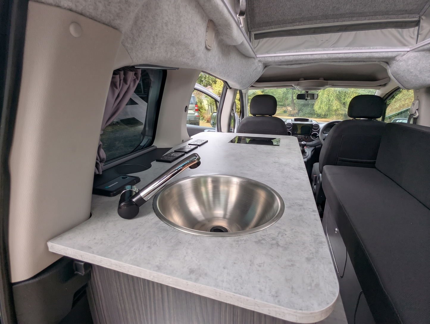 Citroën Berlingo Micro Camper Conversion – Panel Van, MPV & Ex-Disability | Side Pull-Out Bed, 50L Fridge