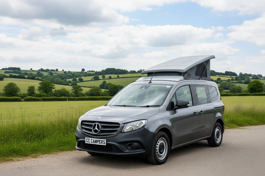 Mercedes-Benz Citan Crew Cab or MPV Campervan Conversion (2021 Onwards) – Side Kitchen, Double M1 Bed Seat, Fridge & Leisure Battery