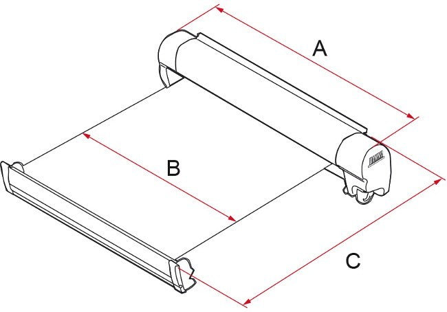 Fiamma F45S wall-mounted box awning canvas dimentions, professionally fitted by CCCampers
