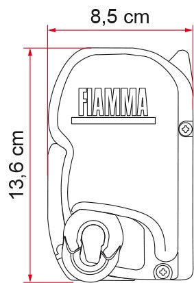 Fiamma F45S wall-mounted box awning dimentions, professionally fitted by CCCampers