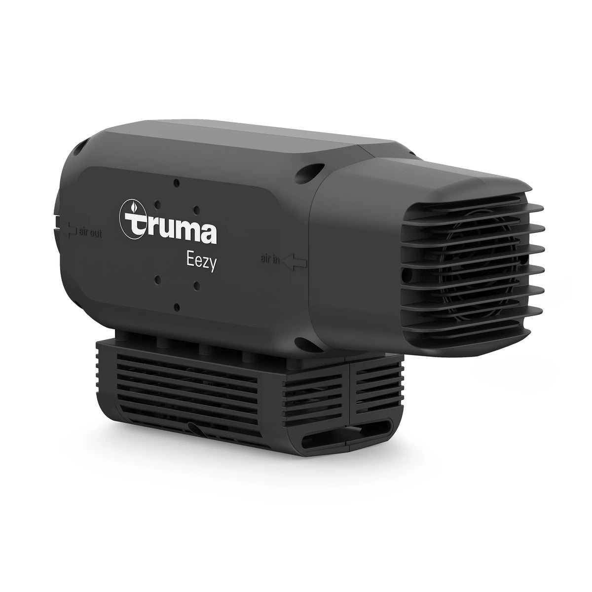 Black Truma Eazy heater with front grille and side vent openings