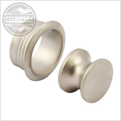 25mm Push Button Catchpale nickel (inc Rosette) - CCCAMPERS 