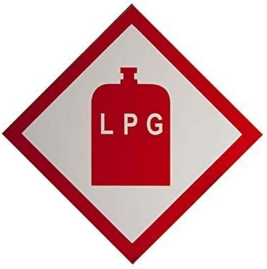 LPG Warning - Vinyl Sticker For Motor Caravan
