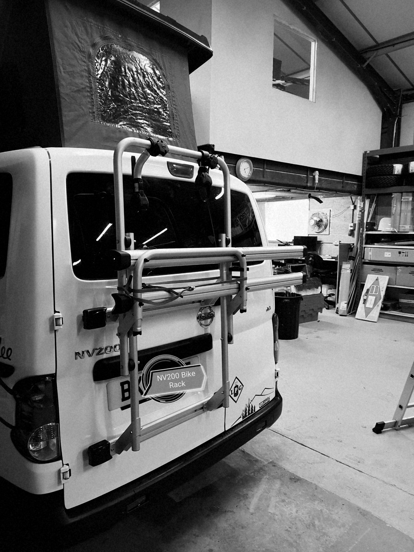 NISSAN NV200 rear door bike rack carrier - cccampers.myshopify.com