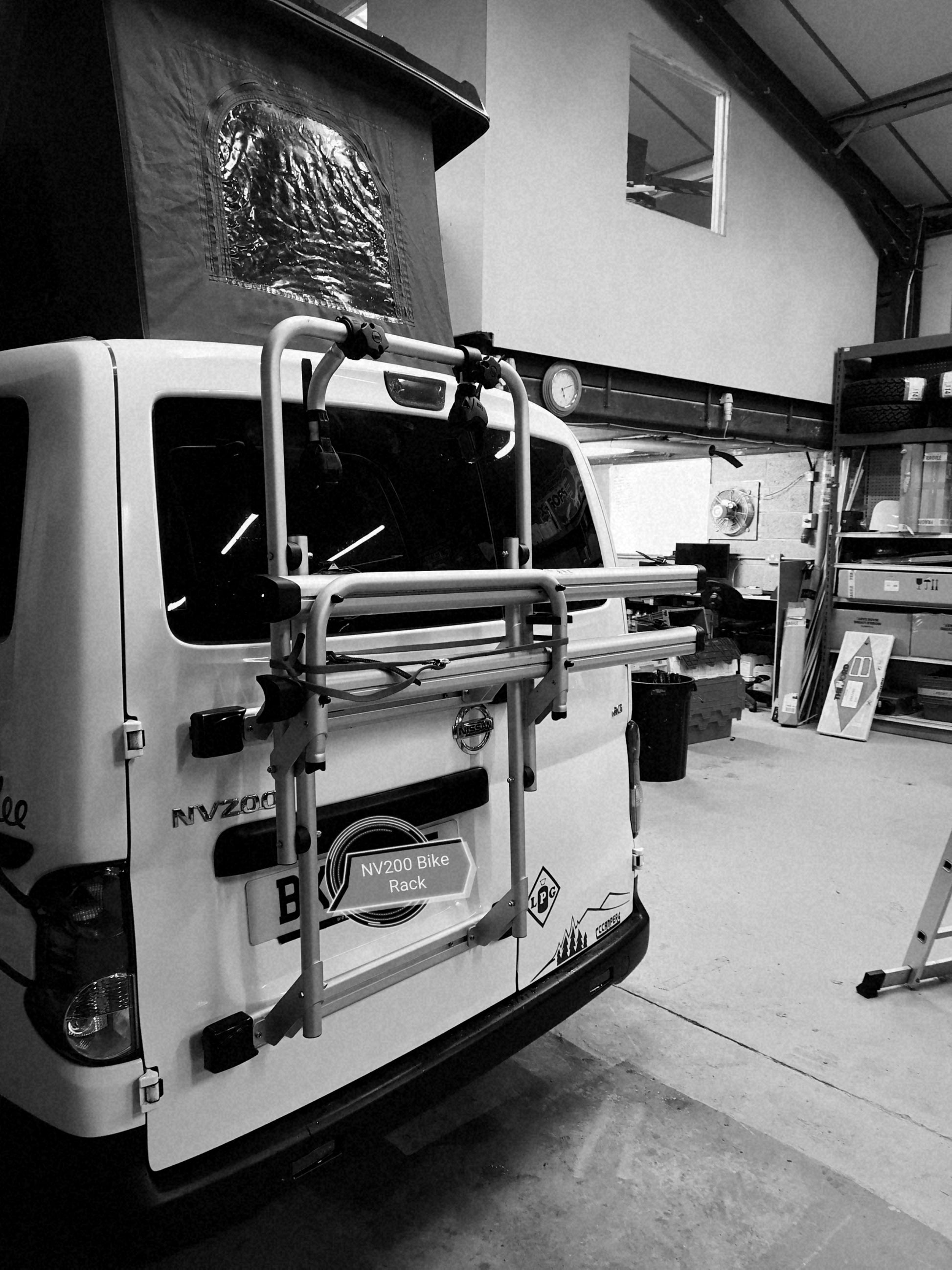 NISSAN NV200 rear door bike rack carrier - cccampers.myshopify.com