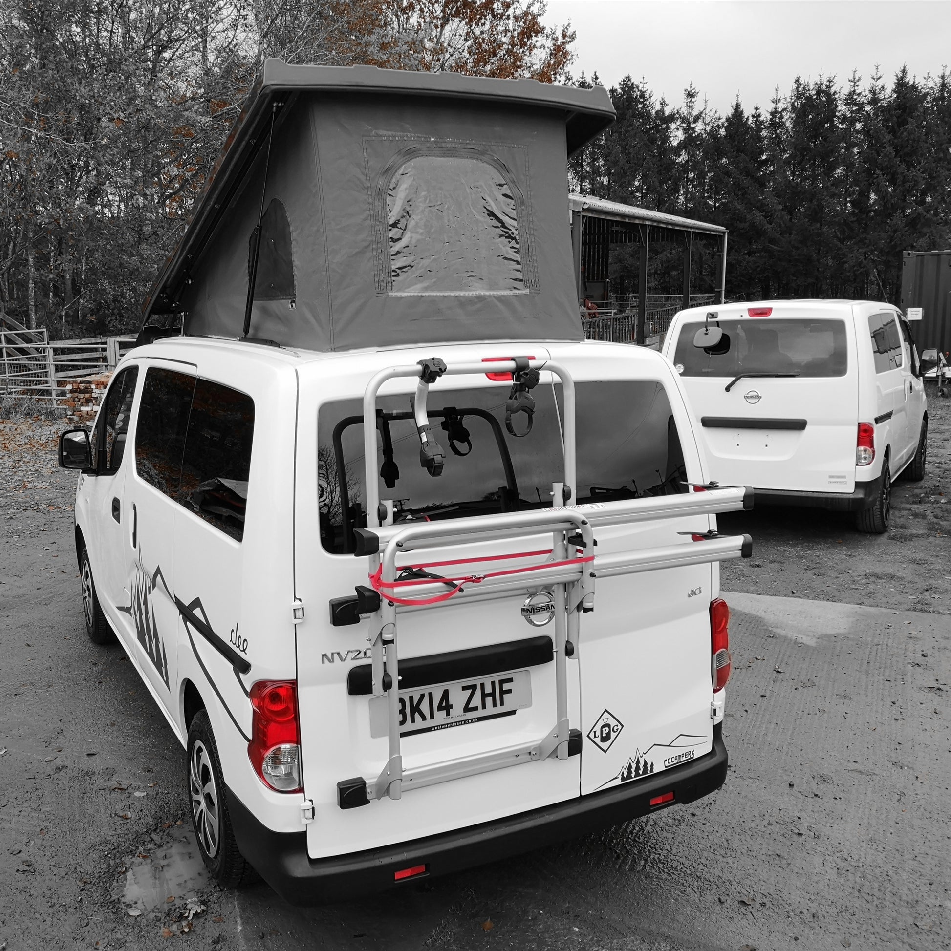 NISSAN NV200 rear door bike rack carrier - cccampers.myshopify.com