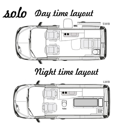 The Shelsley Solo or Duo Camper Van Conversion for the Vauxhall Vivaro, Renault Trafic, Nissan NV300 and Fiat Talento - cccampers.myshopify.com